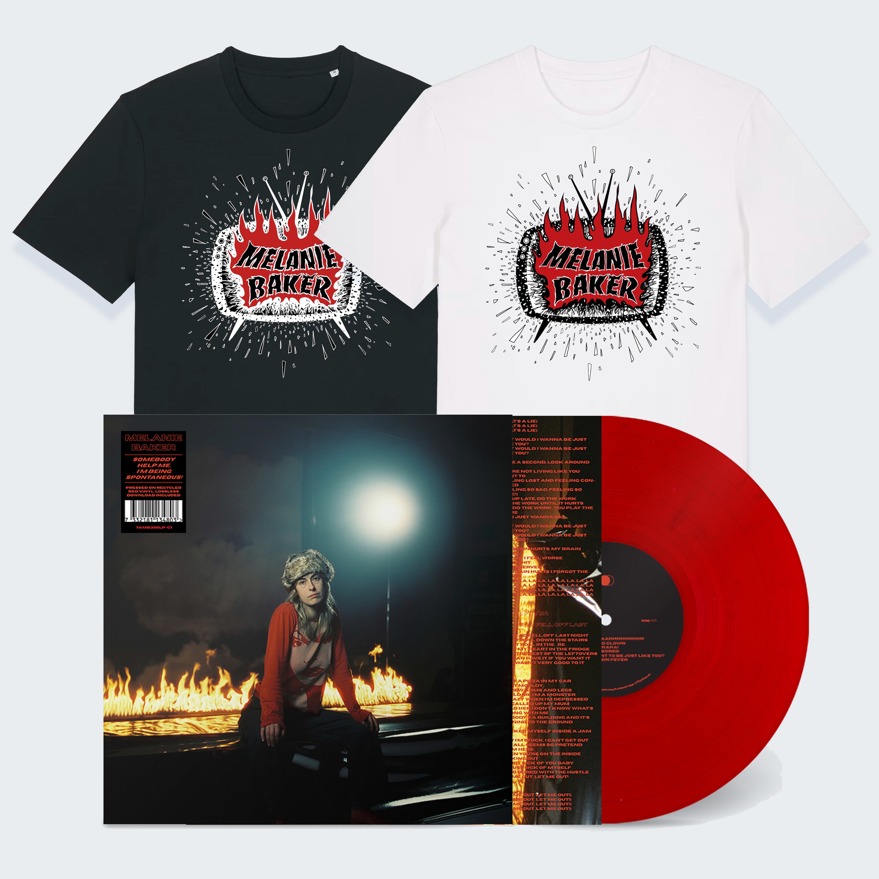 Somebody Help Me, I’m Being Spontaneous! (TV Tee / Vinyl bundle)