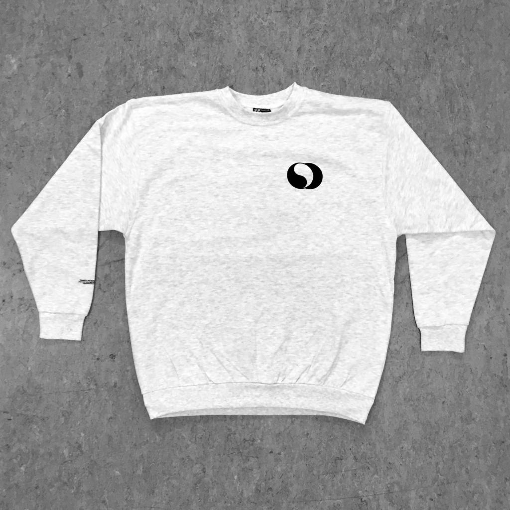 Tambourhinoceros World Peace Sweatshirt (Mottled Light Grey) front